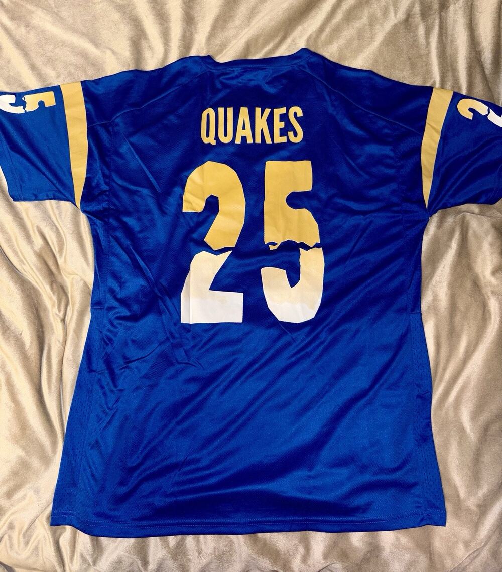 Rancho Cucamonga Quakes MiLB #25 Blue Minor Leagues SGA Promo Jersey Men's XL